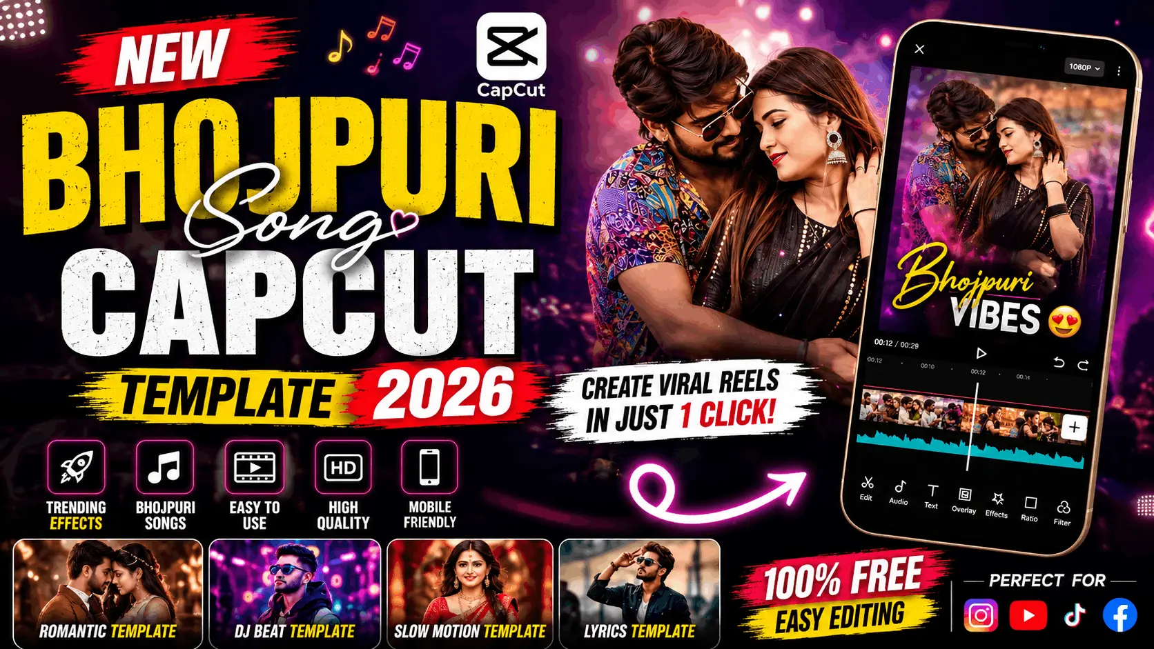 bhojpuri song capcut template