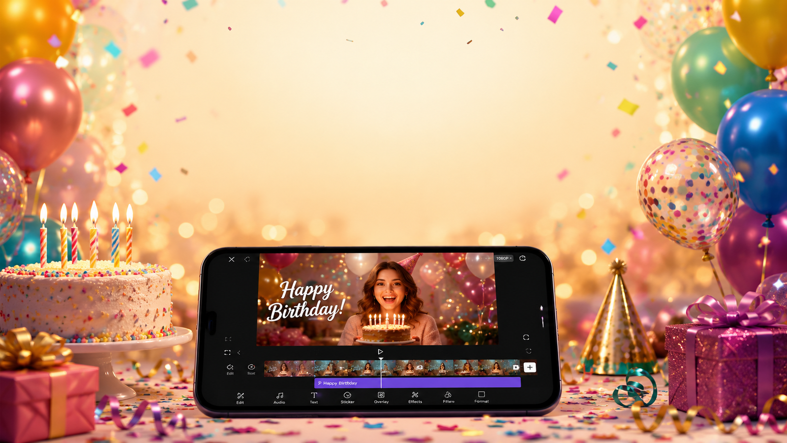 Birthday CapCut template free happy birthday edit use link 2026