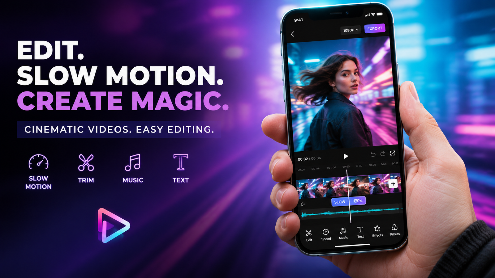 Smooth SlowMo CapCut template editing on phone - free use link 2026