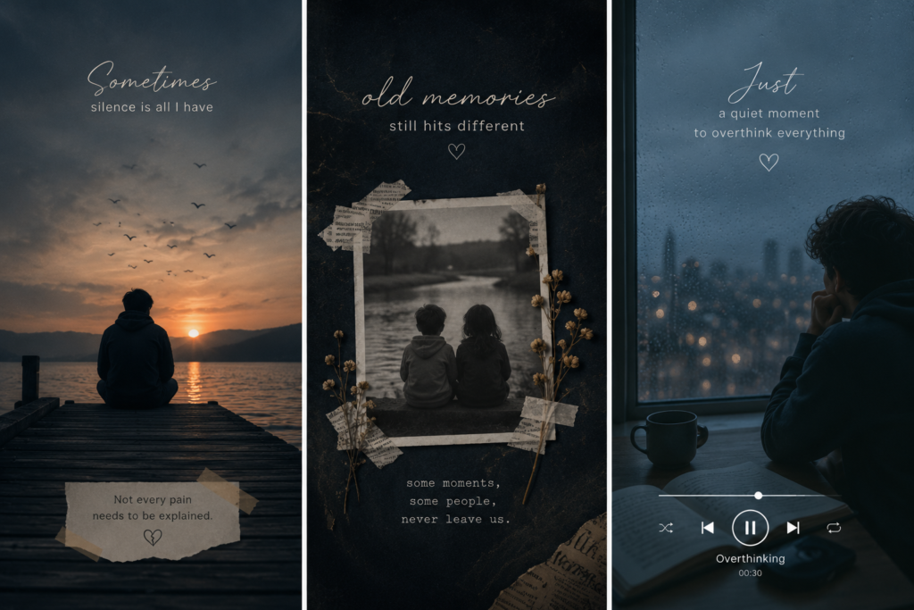 Best sad song edit ideas CapCut template breakup memories status